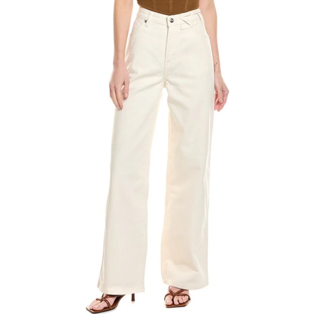 STAUD Cream Flare Wide-Leg Jeans Sz 25 NWT